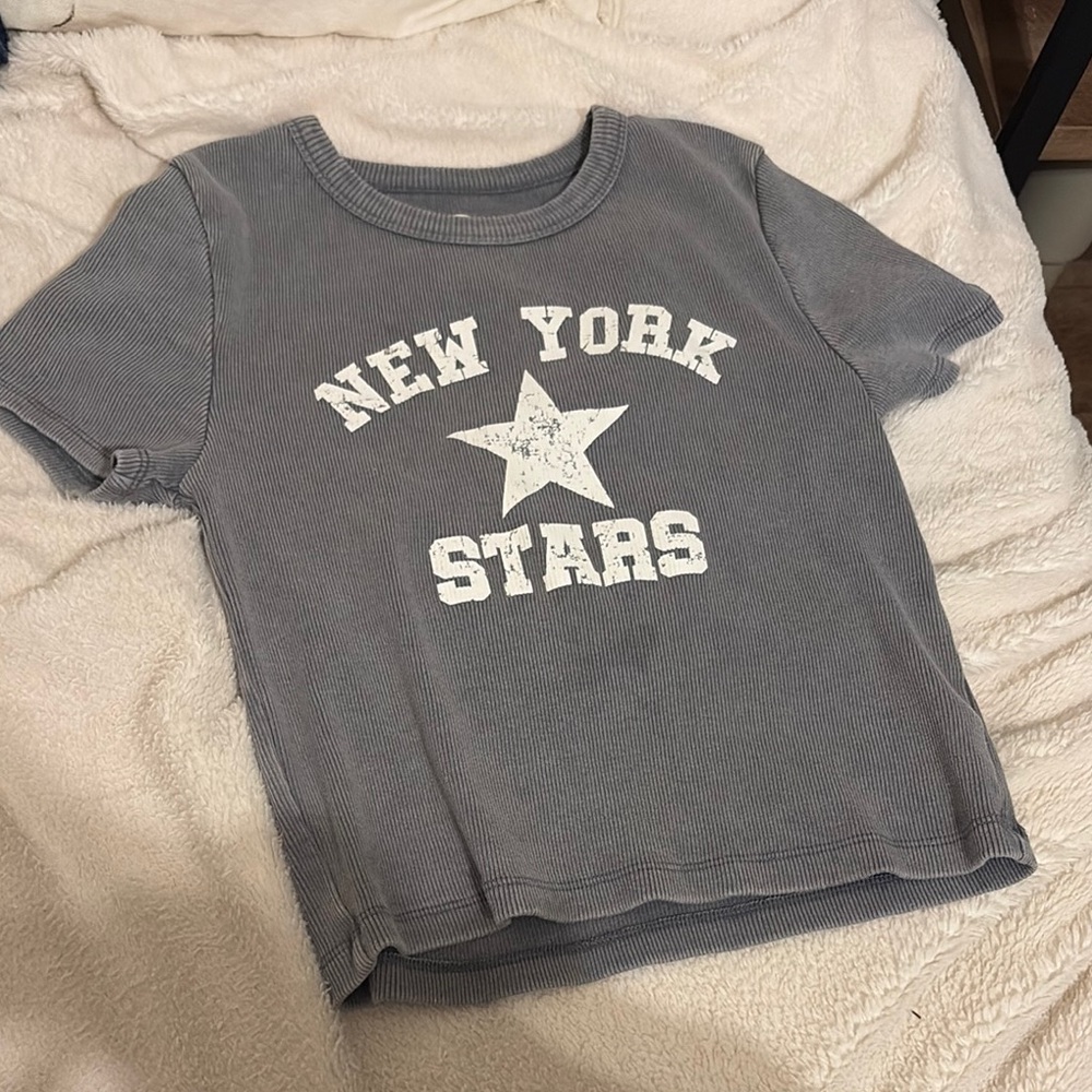 Gray Kids T-Shirt with Star Print